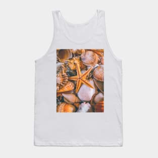 Nature Seashells Starfish Yoga Caribbean Beach Tank Top
